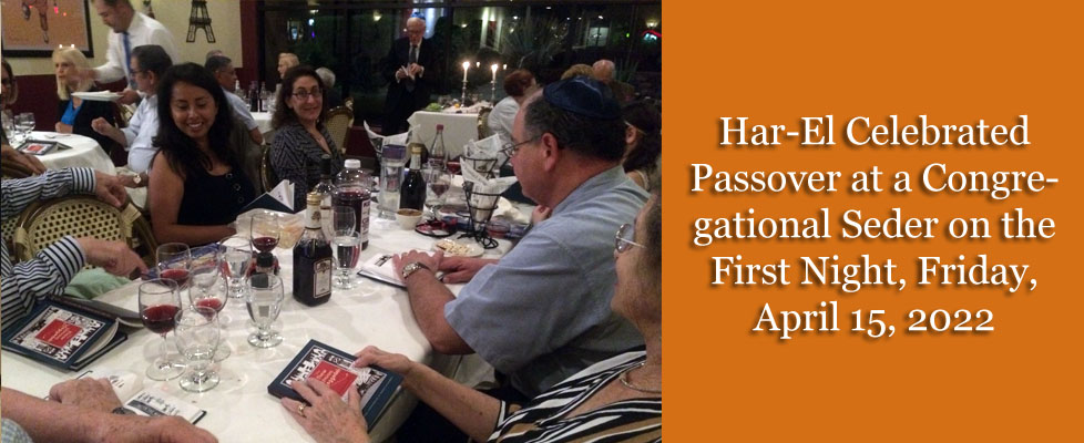 Har-El celebrated Passover at a congregational Seder